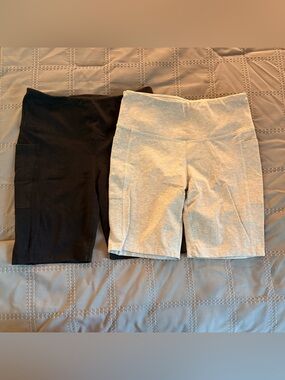 One Step Ahead Women’s Bike Shorts – Black & Light Gray